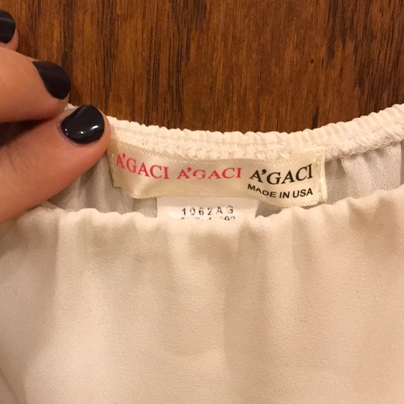 NAME YOUR PRICE 👚 • A’Gaci • Laced White Tank - Picture 4 of 4